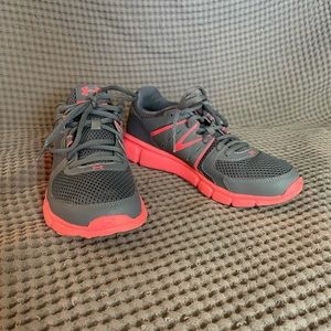 Under Armour Mesh Pink and Grey Running Shoes
